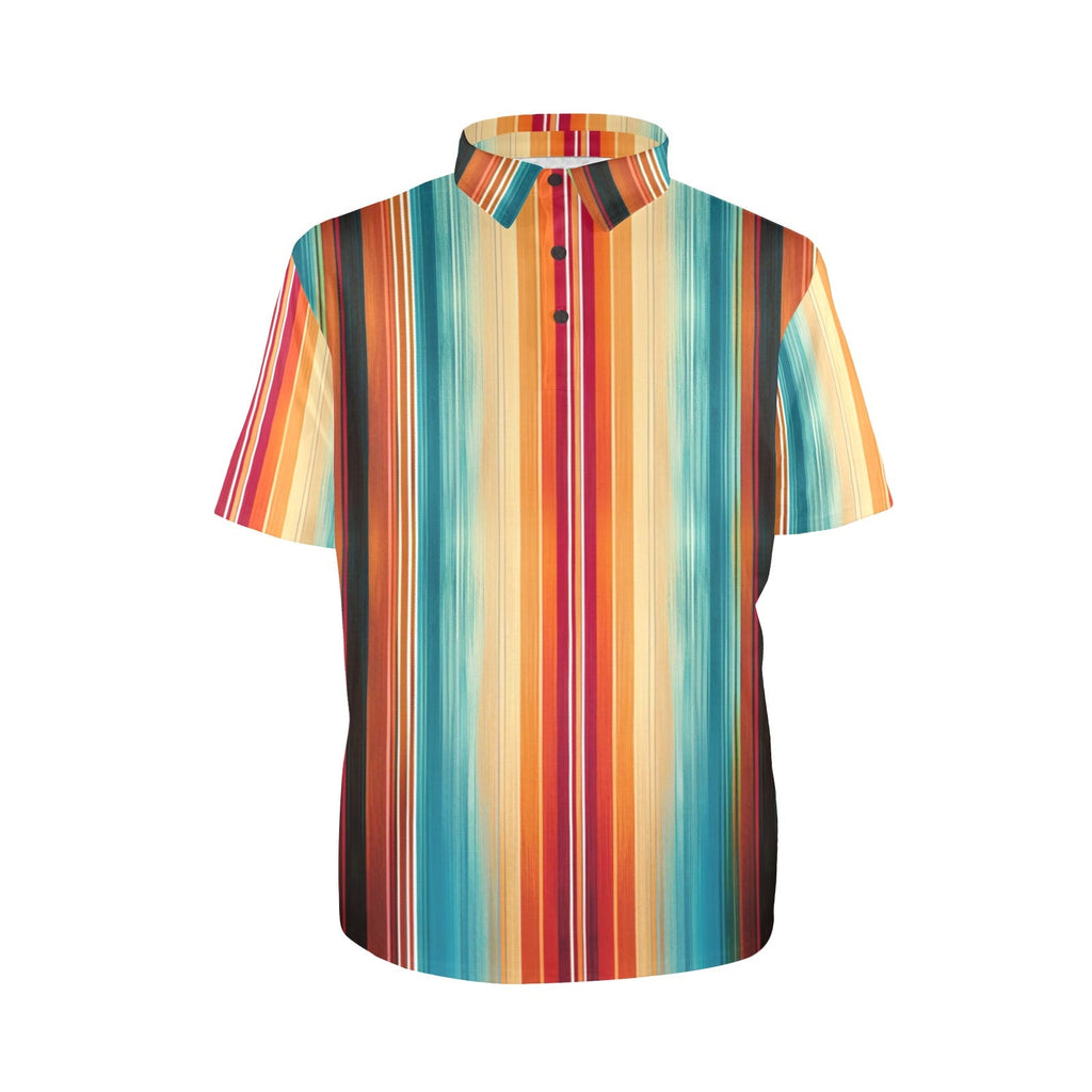 Baha Ranch Serape Western Polo Style Shirt