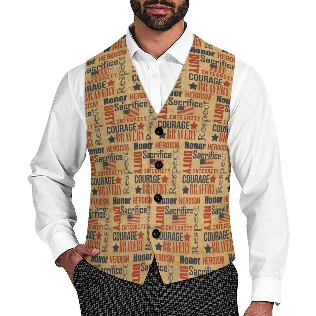 Baha Ranch Military Veteran Patriot Men's Vest