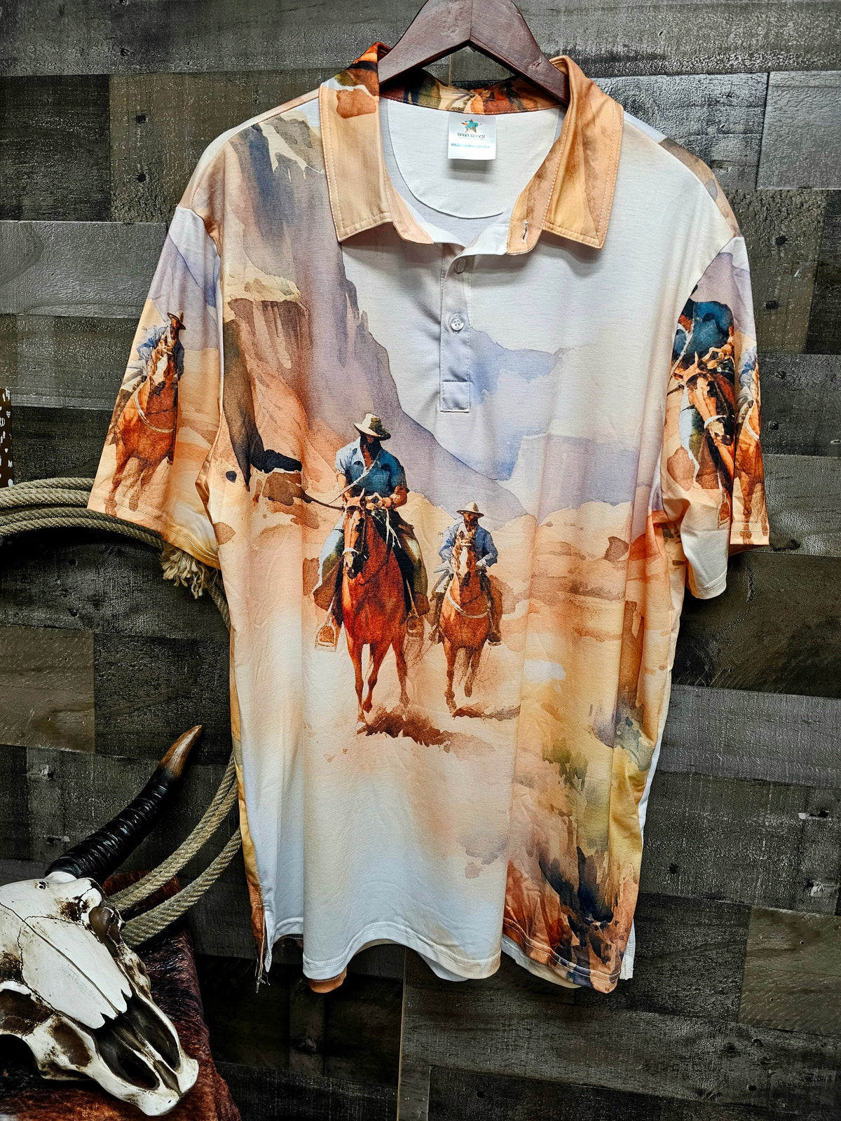 Baha Ranch Cowboy Legacy Men's Western Polo Shirt