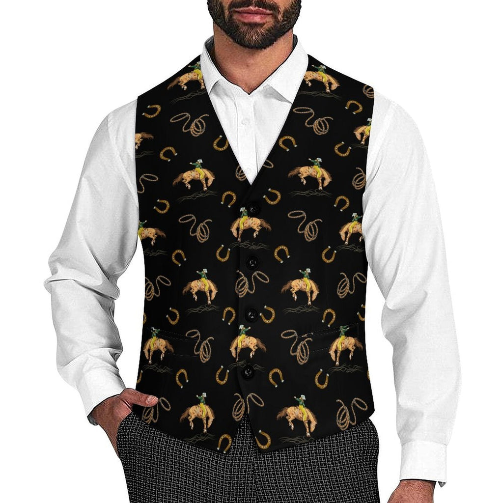 Baha Ranch Rodeo Cowboy Men's Sleeveless Suit Vest