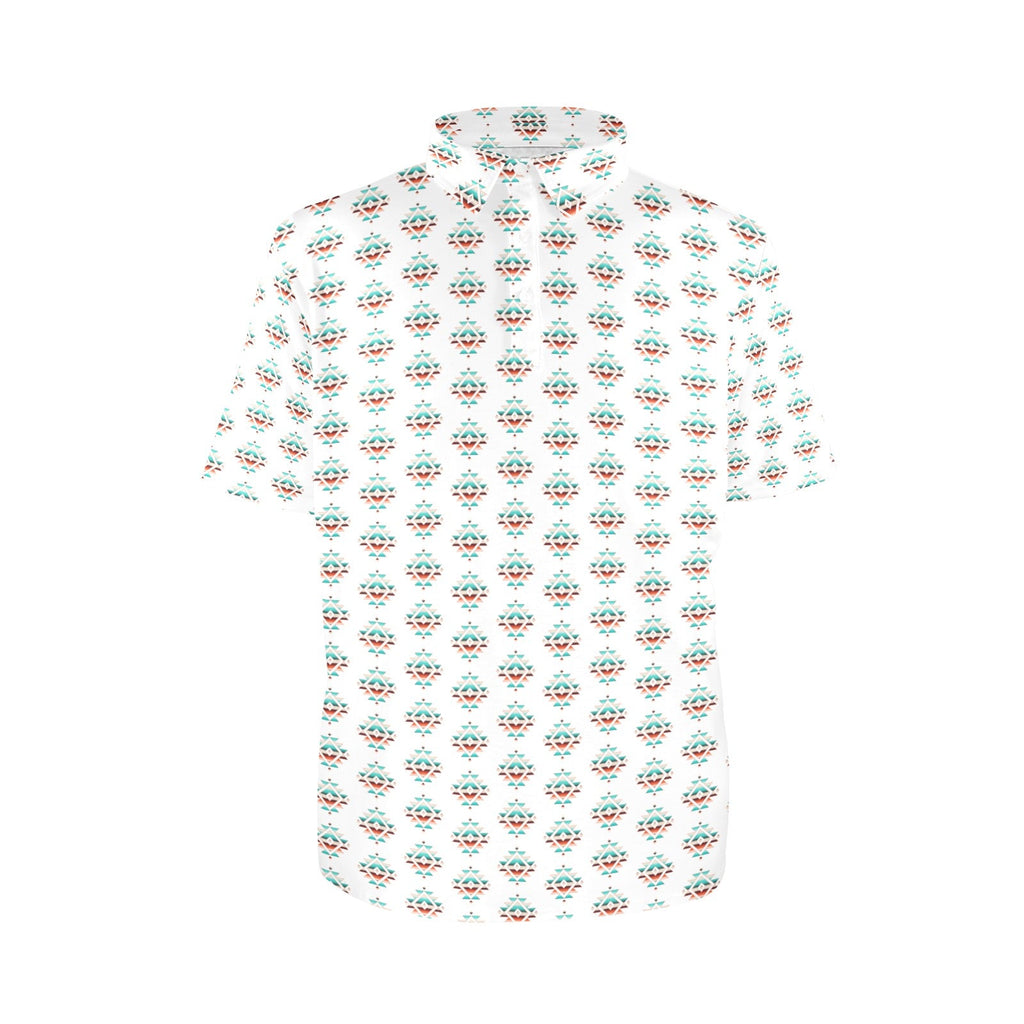 Baha Ranch Serape Aztec Polo Style Shirt