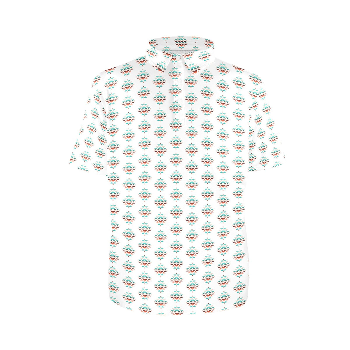Baha Ranch Serape Aztec Polo Style Shirt