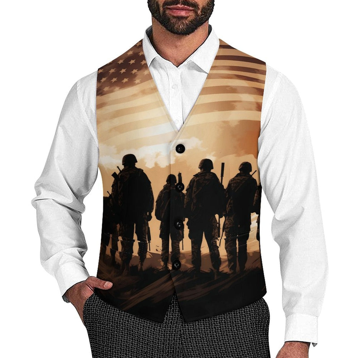 Baha Ranch American Patriot Men's Western Vest