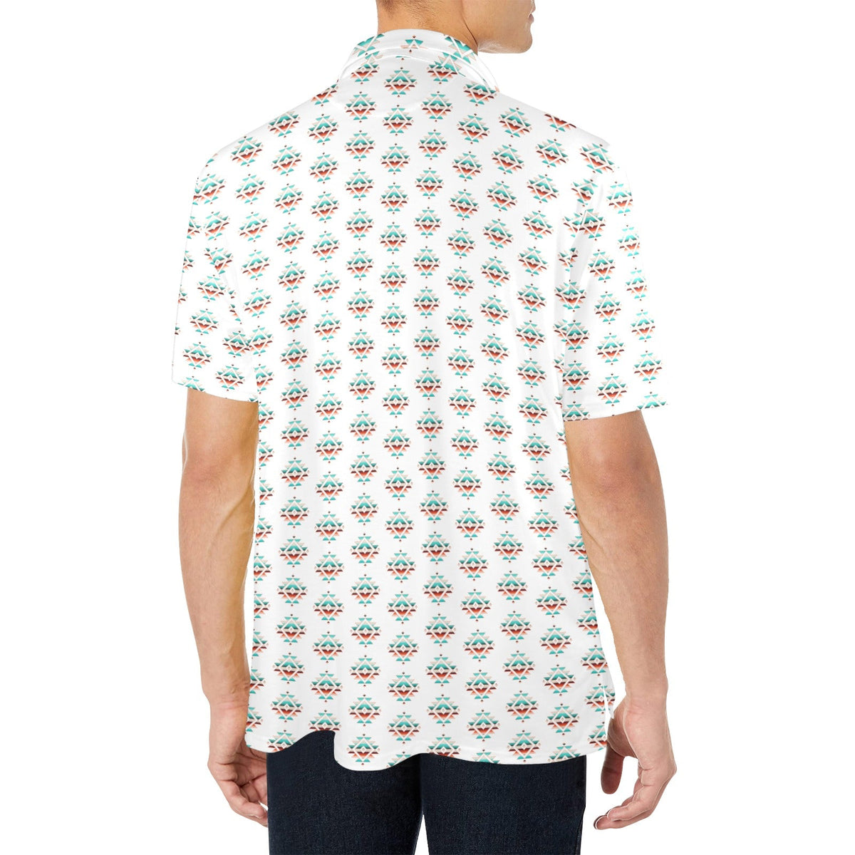 Baha Ranch Serape Aztec Polo Style Shirt